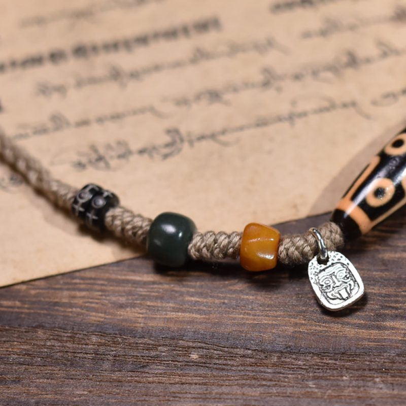 Prosperity Guardian Nine-Eyed Dzi Pendant - Image 3
