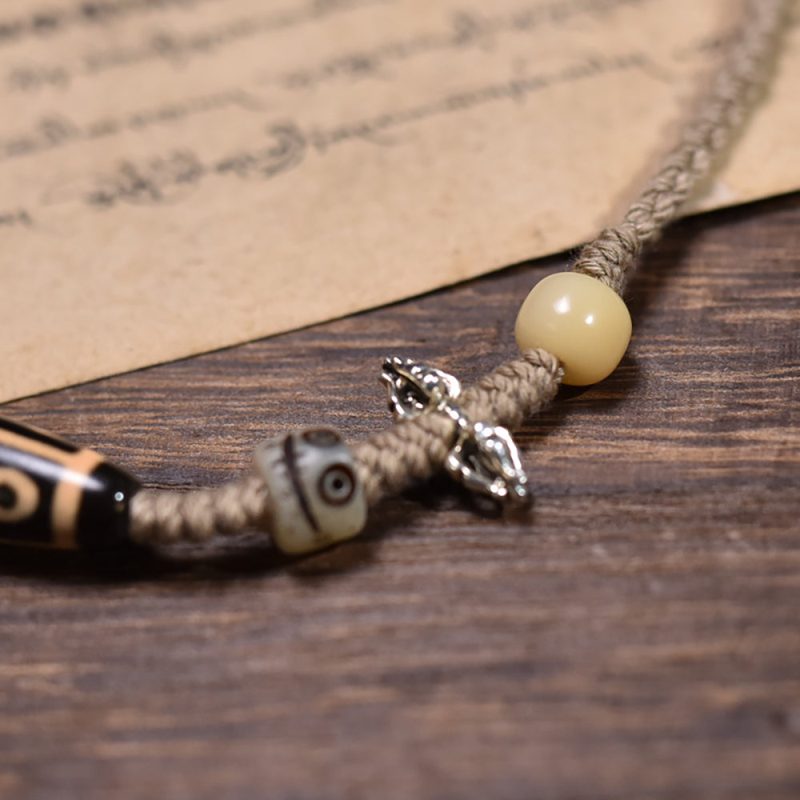 Prosperity Guardian Nine-Eyed Dzi Pendant - Image 4