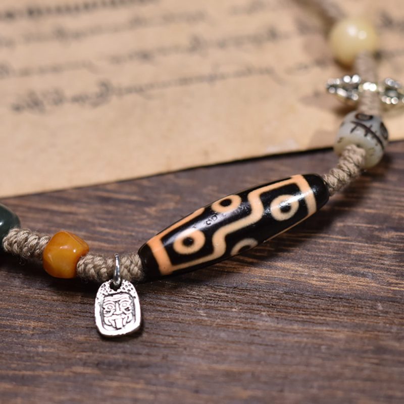 Prosperity Guardian Nine-Eyed Dzi Pendant - Image 2