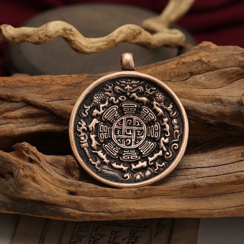 Prosperity Talisman Pendant Handcrafted Copper Wealth Talisman - Image 2