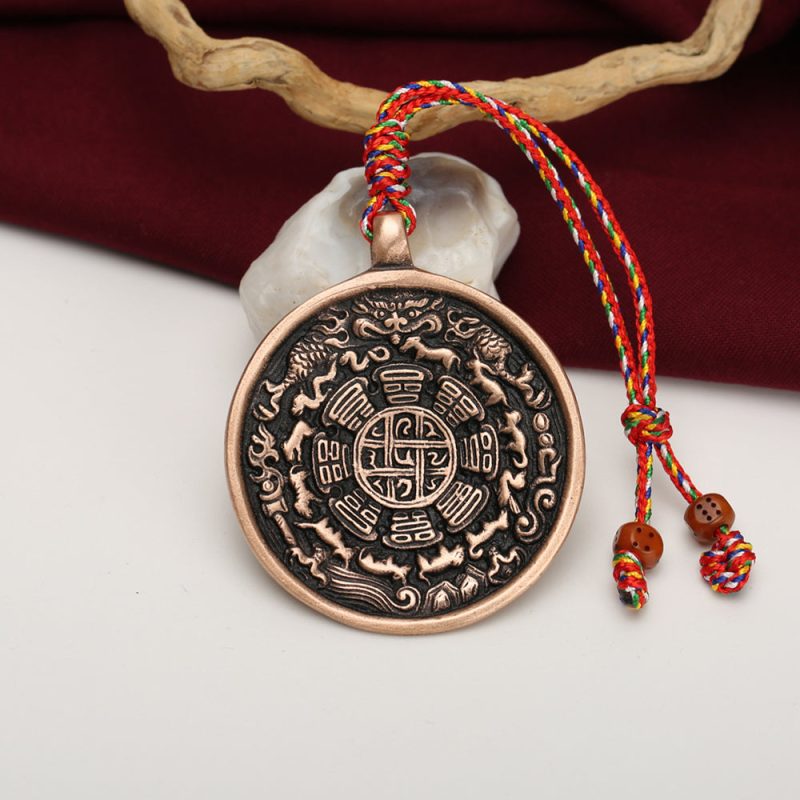 Prosperity Talisman Pendant Handcrafted Copper Wealth Talisman - Image 4