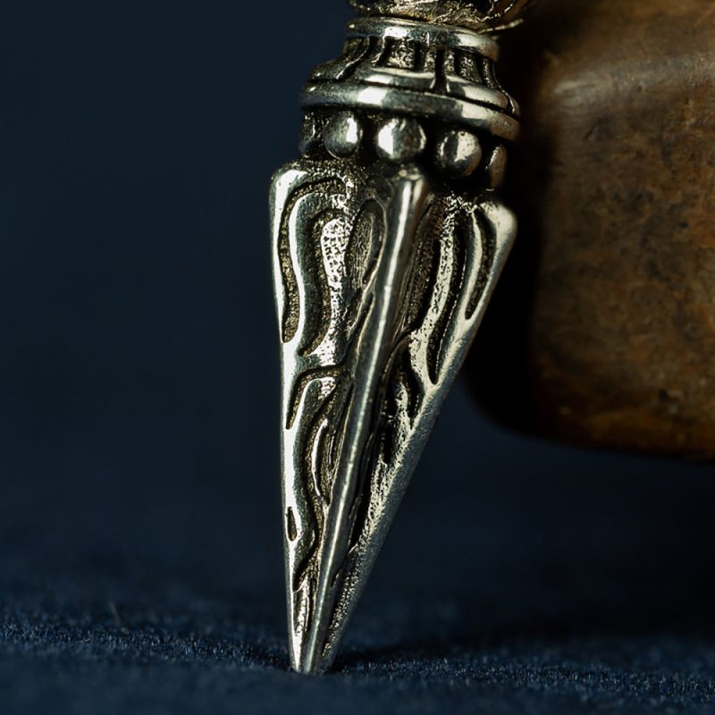 Vajra Phurba Pendant with Meteorite Core - Spiritual Protector - Image 4