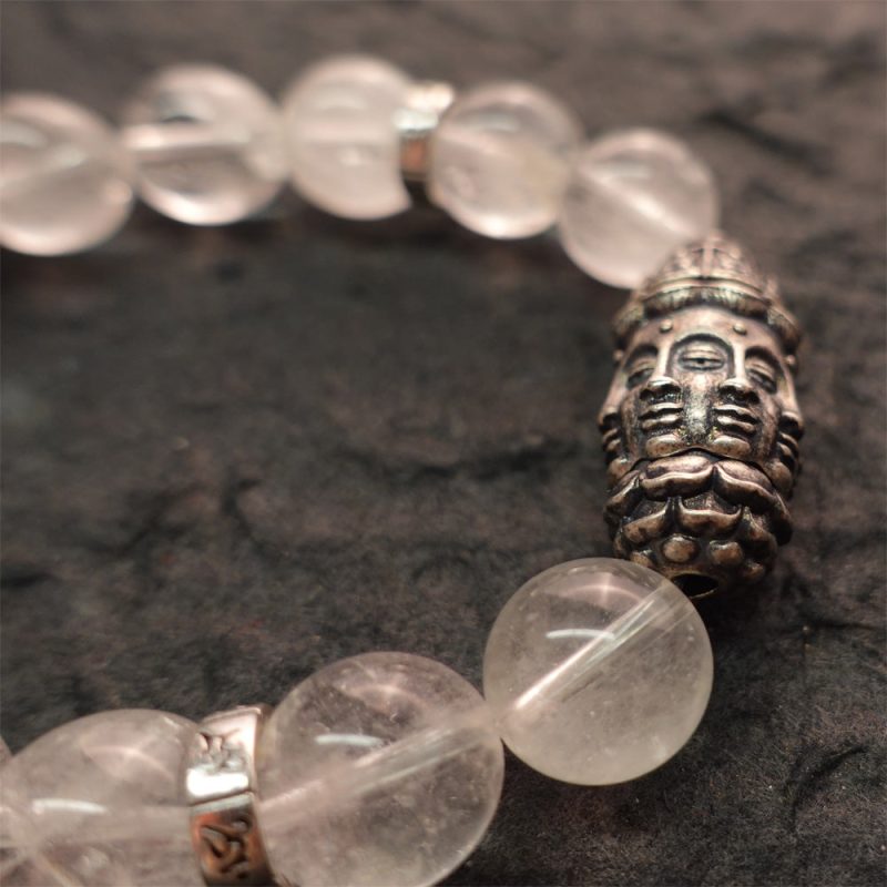 Purity & Wealth Tibetan Clear Quartz Silver Zakhiram Bracelet - Image 5