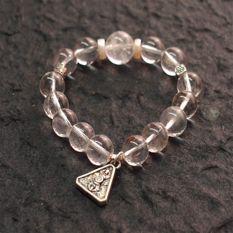 Pure Serenity Tibetan Quartz & Silver Healing Bracelet - Image 5