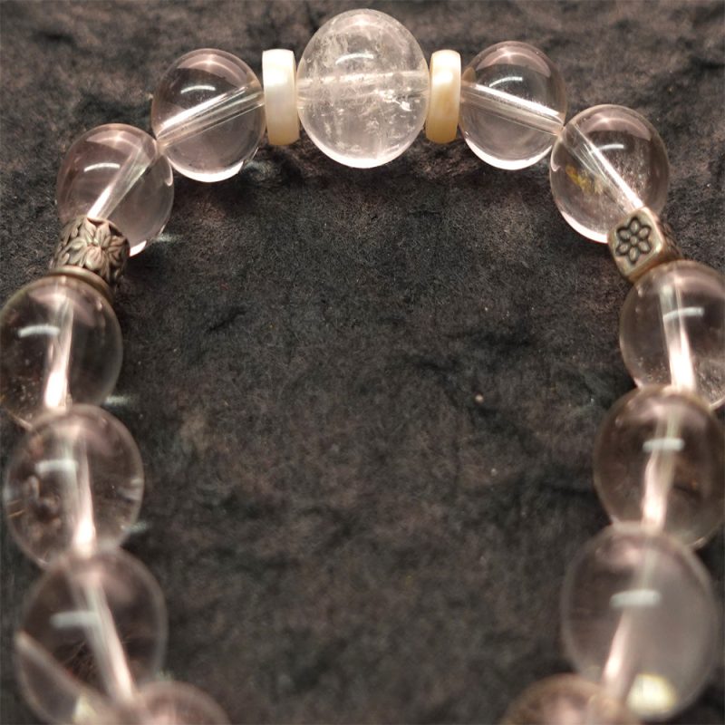 Pure Serenity Tibetan Quartz & Silver Healing Bracelet - Image 6