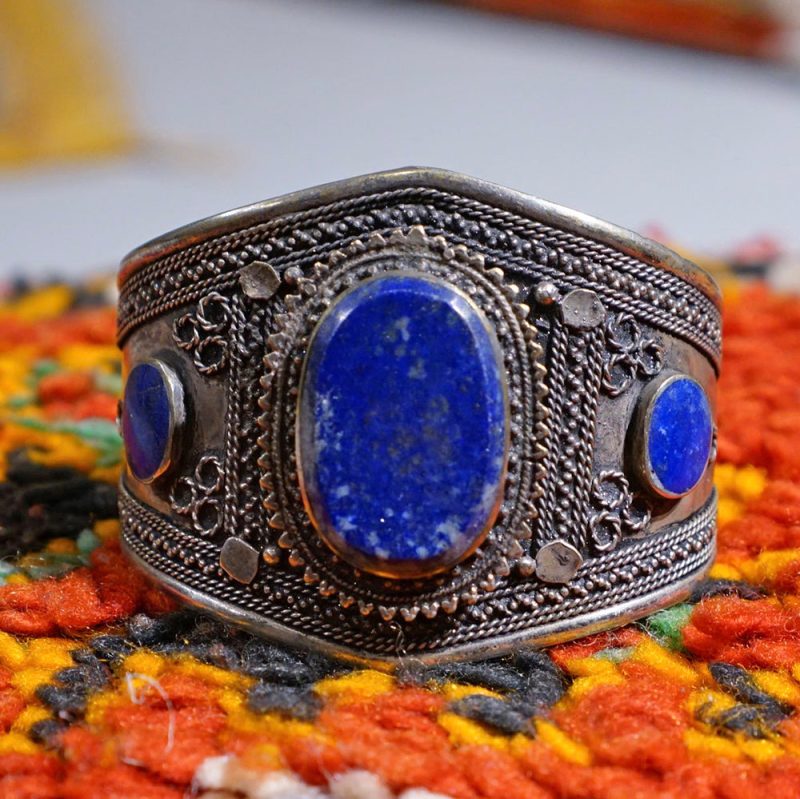 Tranquil Lapis Silver Bracelet Handcrafted for Peace and Balance - Image 3