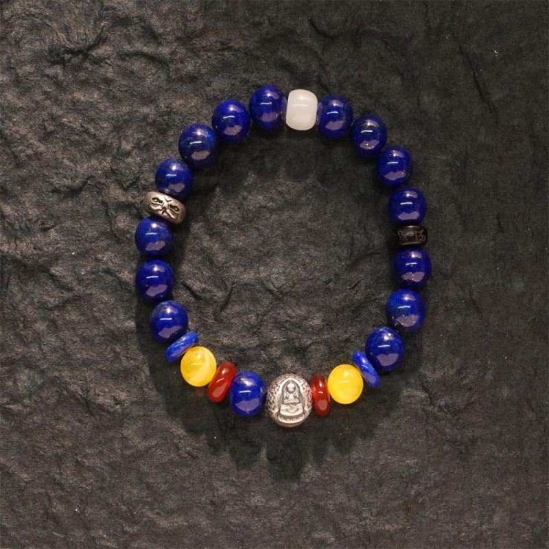 Spiritual Clarity Akshobhya Lapis Lazuli Buddha Bracelet - Image 5