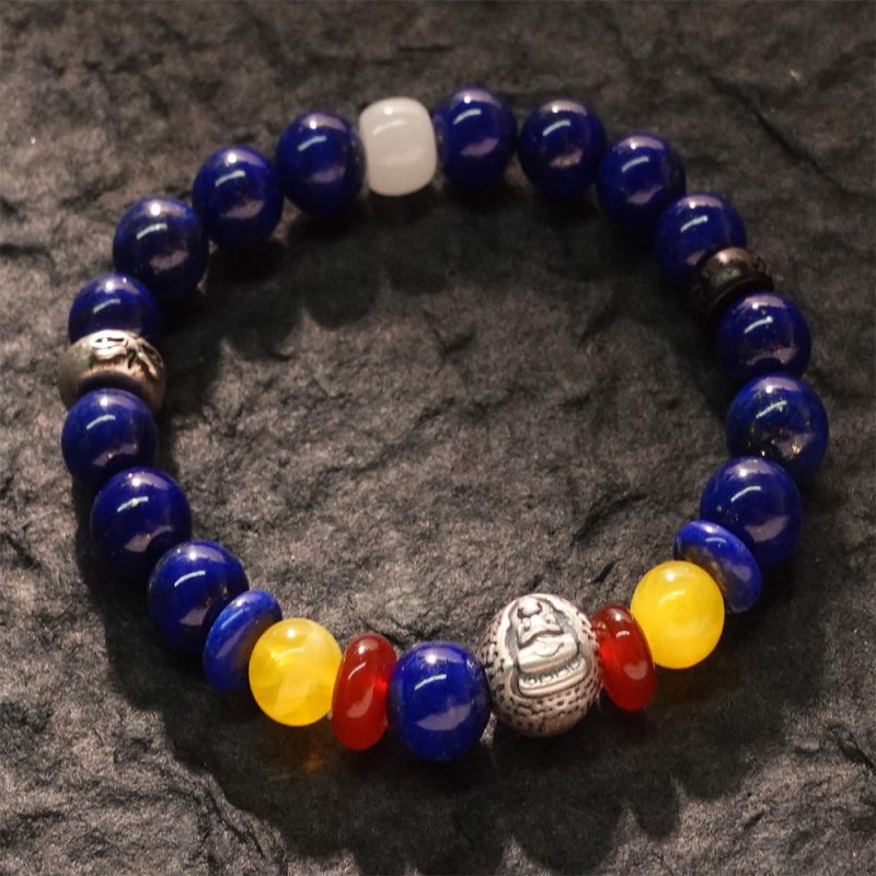 Spiritual Clarity Akshobhya Lapis Lazuli Buddha Bracelet - Image 4