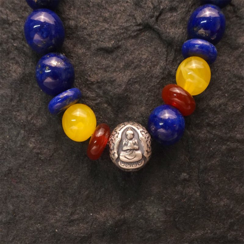 Spiritual Clarity Akshobhya Lapis Lazuli Buddha Bracelet - Image 3