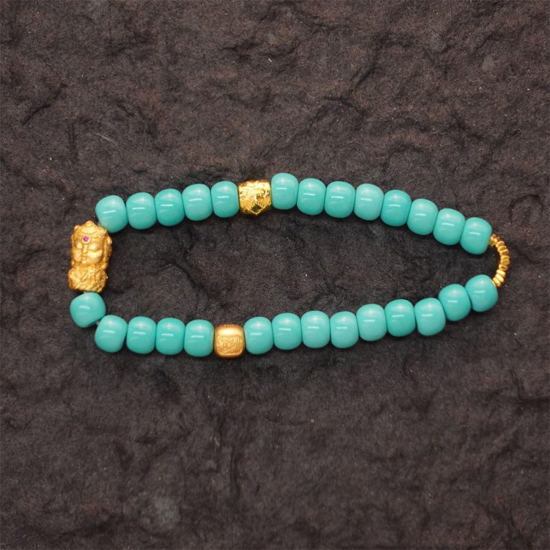 Healing Prosperity Turquoise Tara Gold Bracelet - Image 2