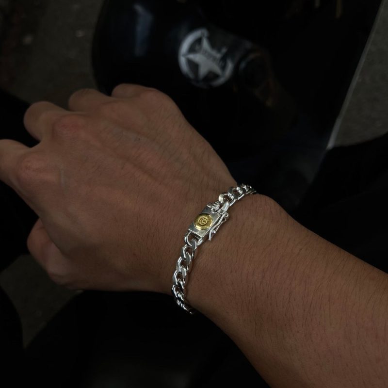 Crane Totem Silver 18K Gold Protection Bracelet - Image 4