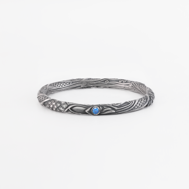 Protective Lotus Energy Sterling Silver Bracelet - Image 4