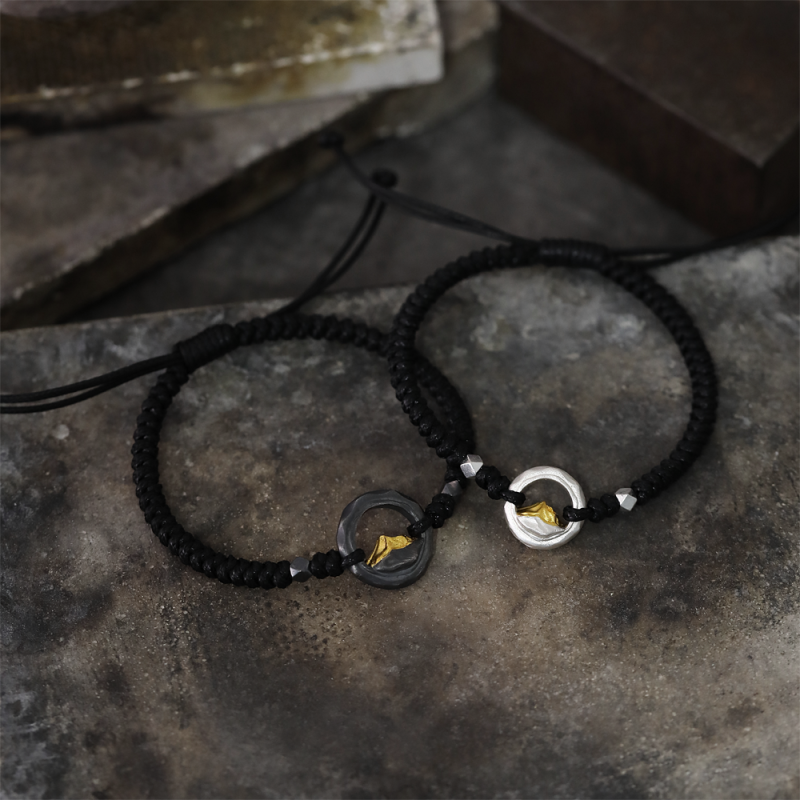 Sunshine on Golden Mountain Sterling Silver Blessing Bracelet - Image 3