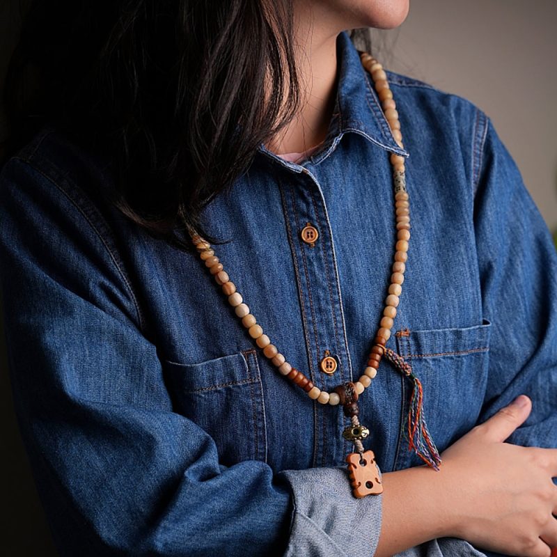 Abundance Yak Bone 108 Mala Beads Necklace - Image 4