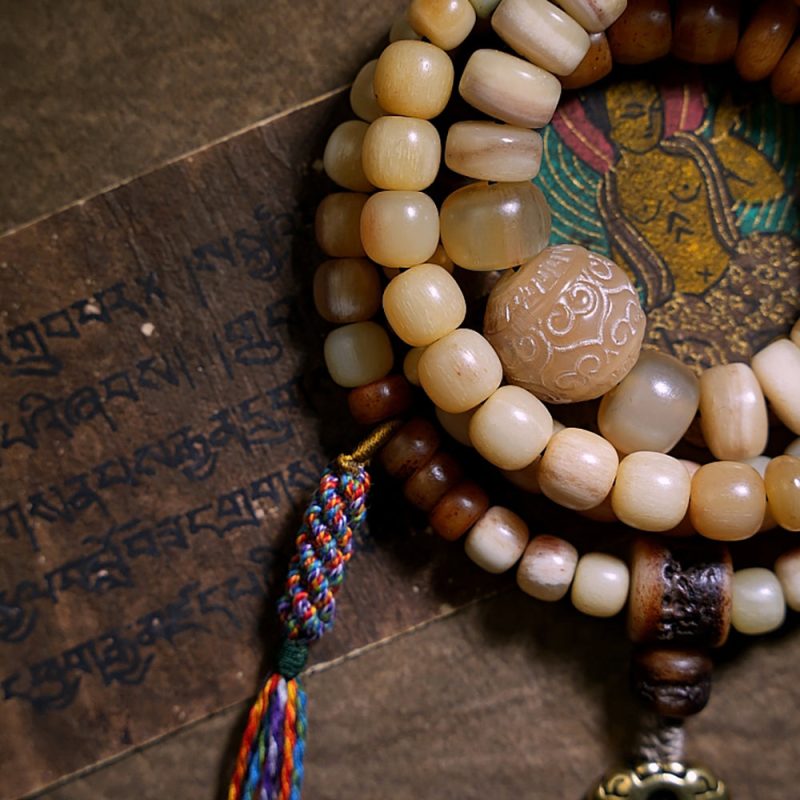 Abundance Yak Bone 108 Mala Beads Necklace - Image 5