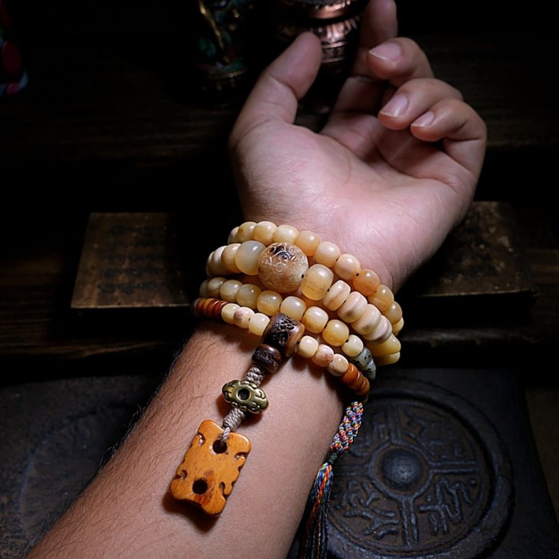 Abundance Yak Bone 108 Mala Beads Necklace - Image 2