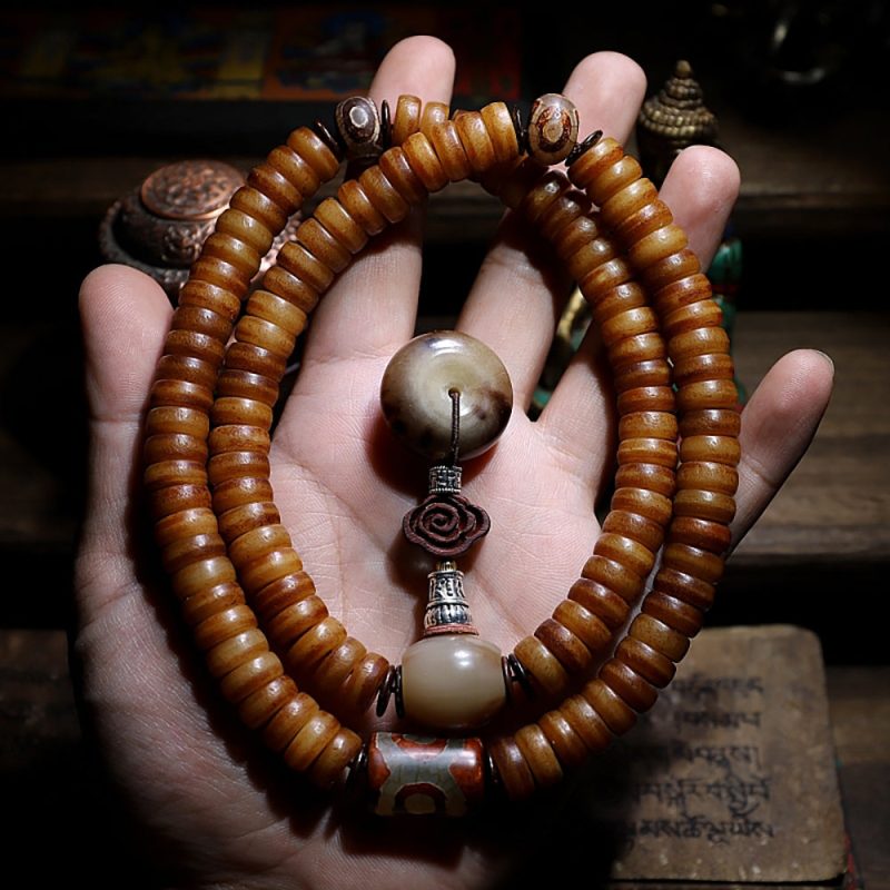 Vitality Yak Bone 108 Mala Beads Necklace - Image 7