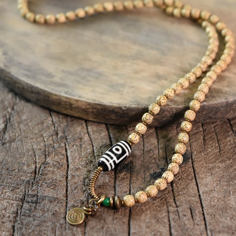 Tranquil Balance Dzi Bodhi Agate Bracelet - Image 2