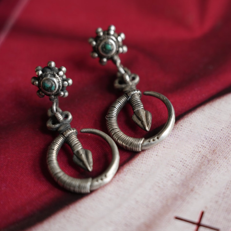 Mystic Guardian Turquoise Sterling Silver Earrings - Image 3