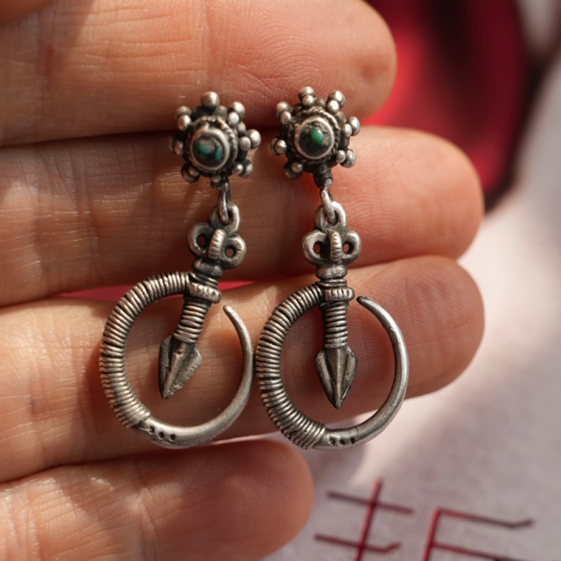 Mystic Guardian Turquoise Sterling Silver Earrings - Image 5