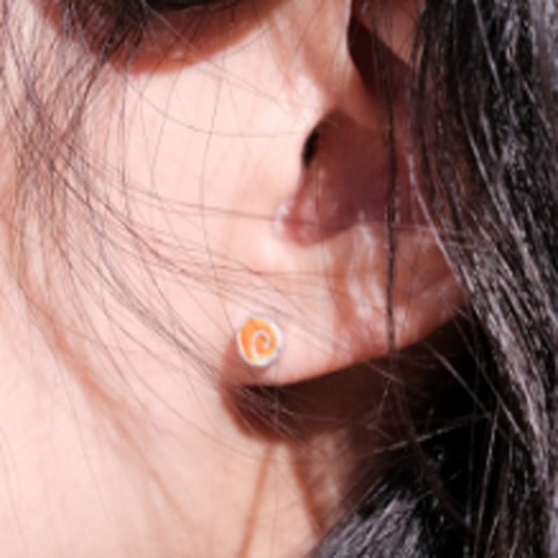 Blessing Energy Enamel Silver Stud Earrings - Image 5
