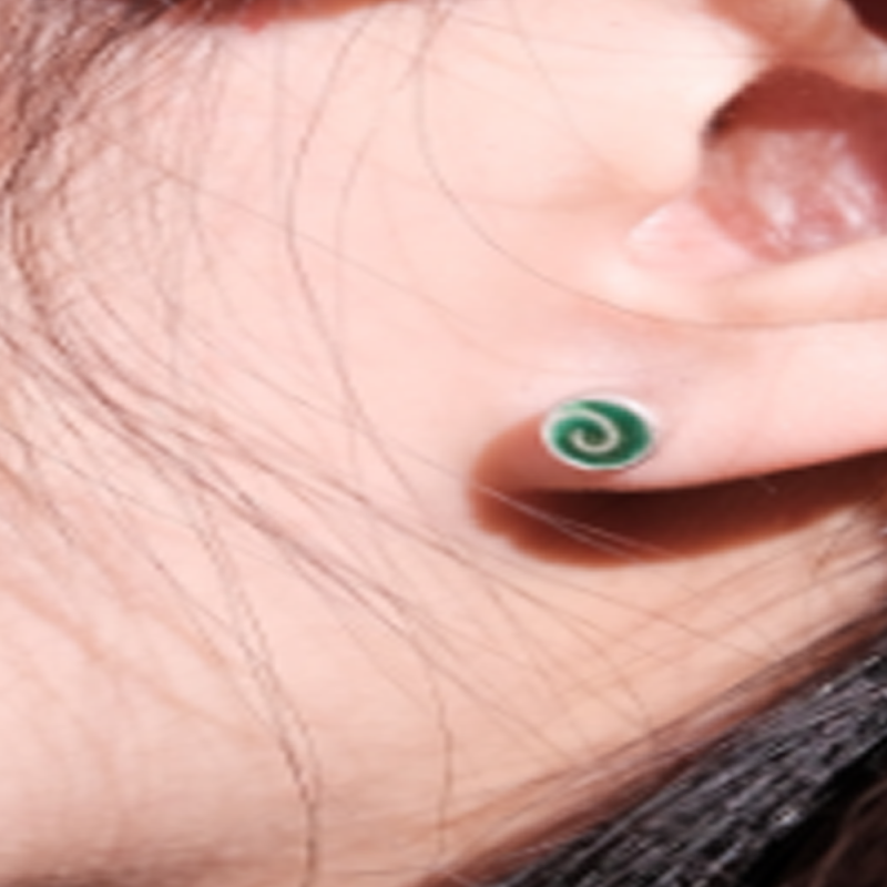 Blessing Energy Enamel Silver Stud Earrings - Image 6