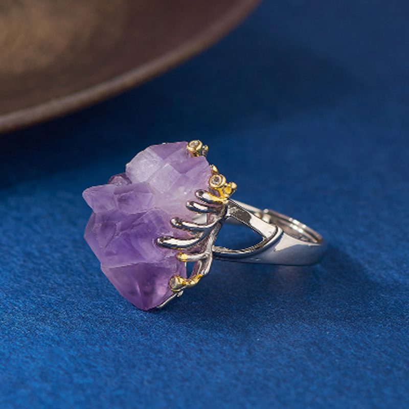 Amethyst Crown Spirit Ring Sterling Silver - Image 4