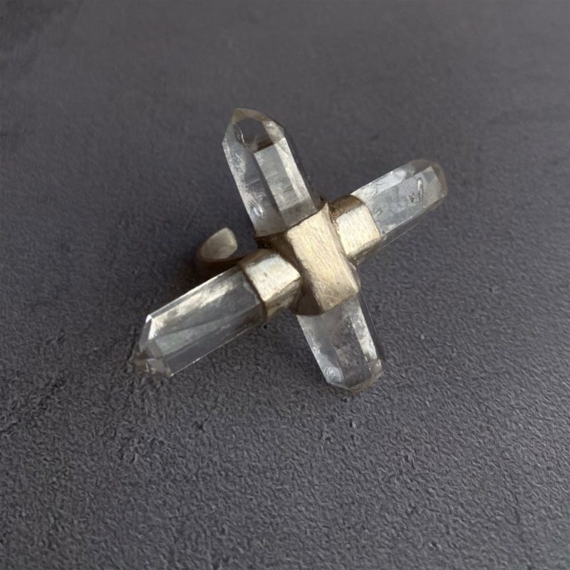 Twin Peaks Crystal Ring Tibetan Clear Quartz & Silver Purity Power Duo - Image 8