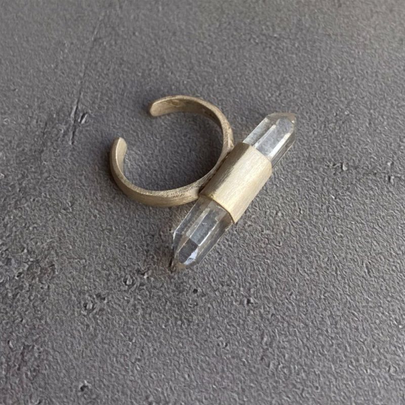 Twin Peaks Crystal Ring Tibetan Clear Quartz & Silver Purity Power Duo - Image 6