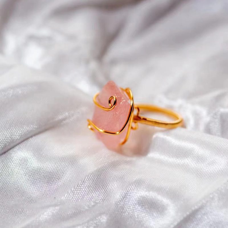 Embrace of the Heart Crystal Quartz Gold Rings - Image 8