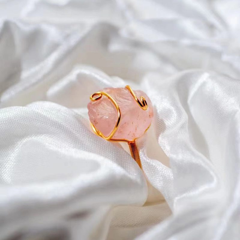 Embrace of the Heart Crystal Quartz Gold Rings - Image 9