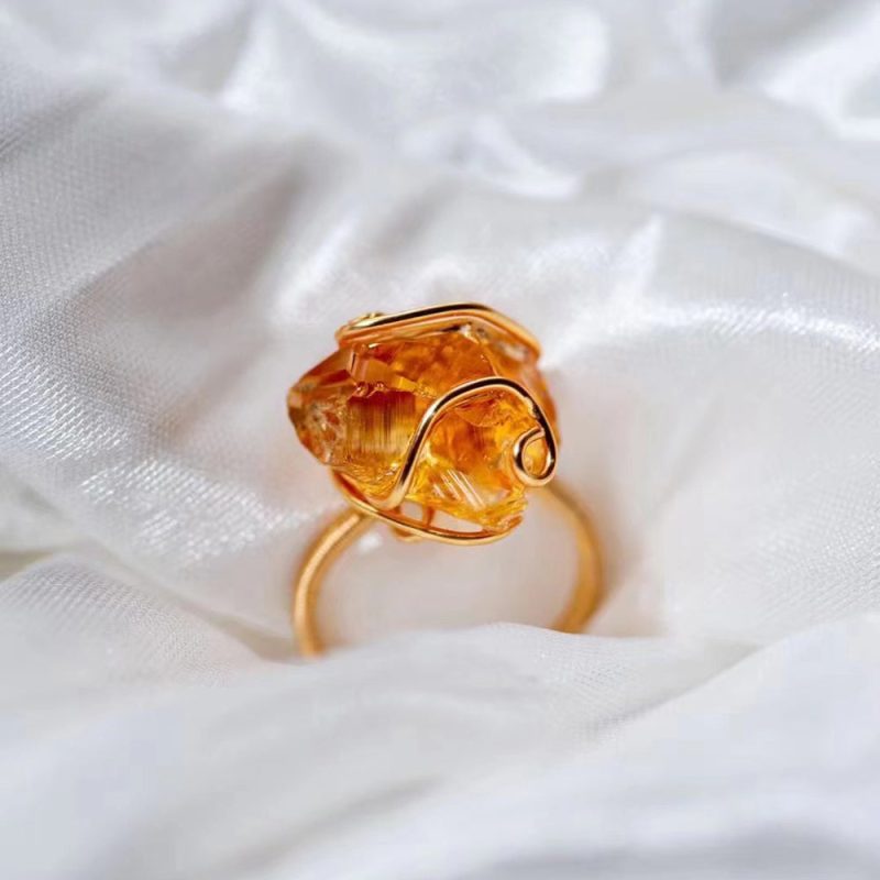 Embrace of the Heart Crystal Quartz Gold Rings - Image 4