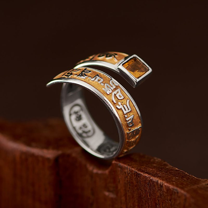 Guardian Crystal Protection Stering Silver Ring - Image 2