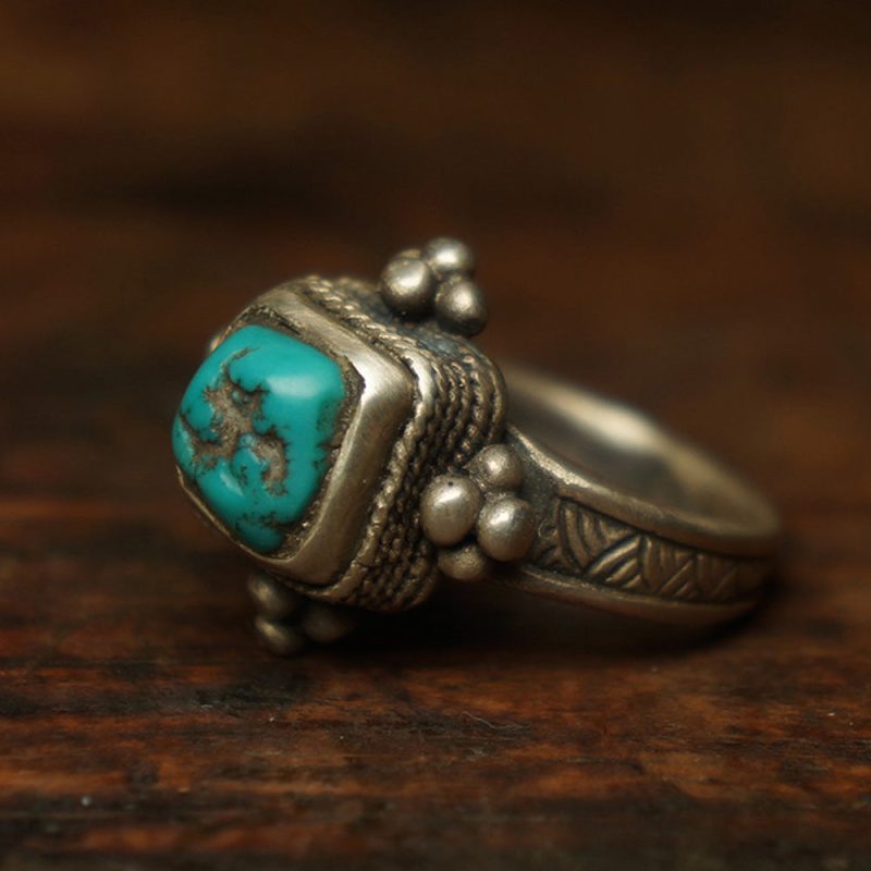 Unity Wealth Harmony Turquoise Silver Rings - Image 3