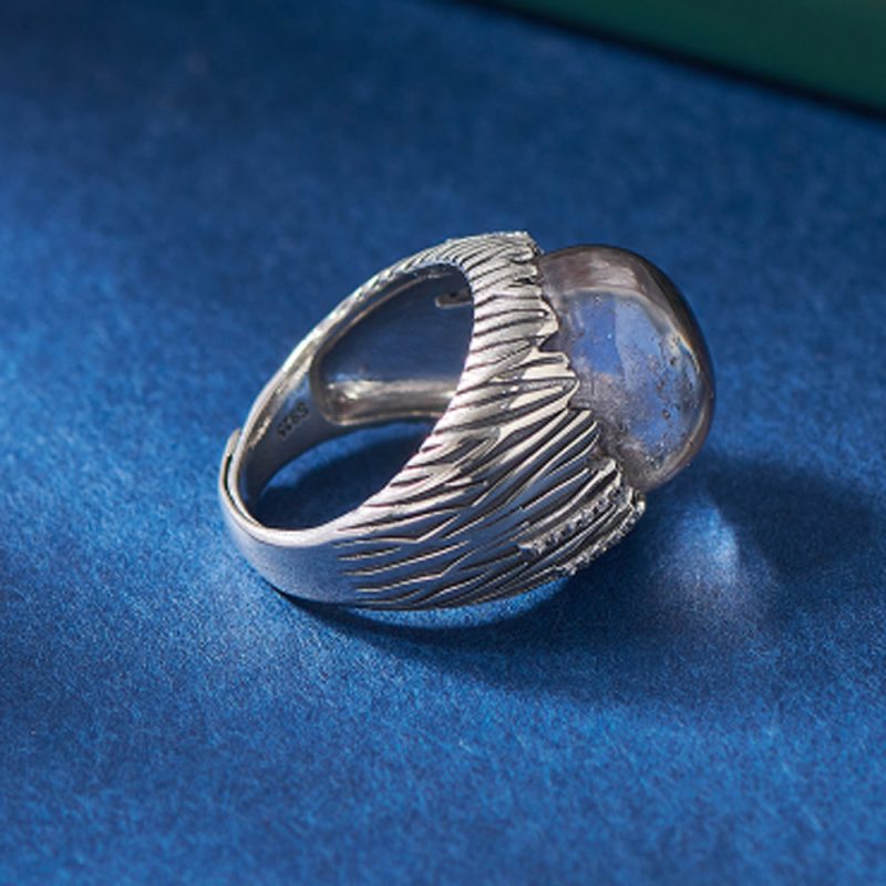 Mystical Spirit Phantom Ring – Ghost Stone in Sterling Silver - Image 2