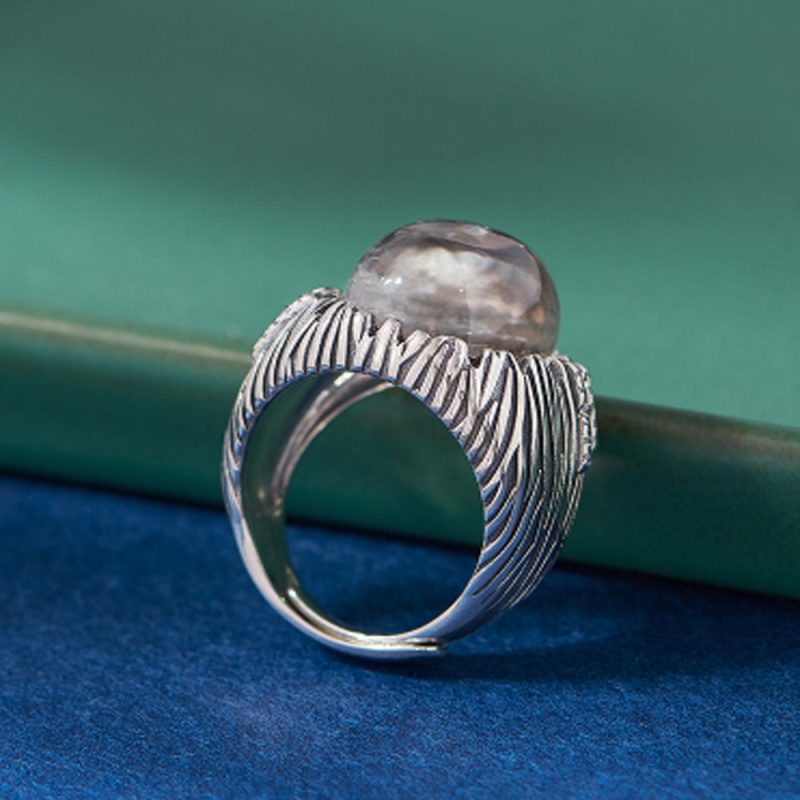 Mystical Spirit Phantom Ring – Ghost Stone in Sterling Silver - Image 6