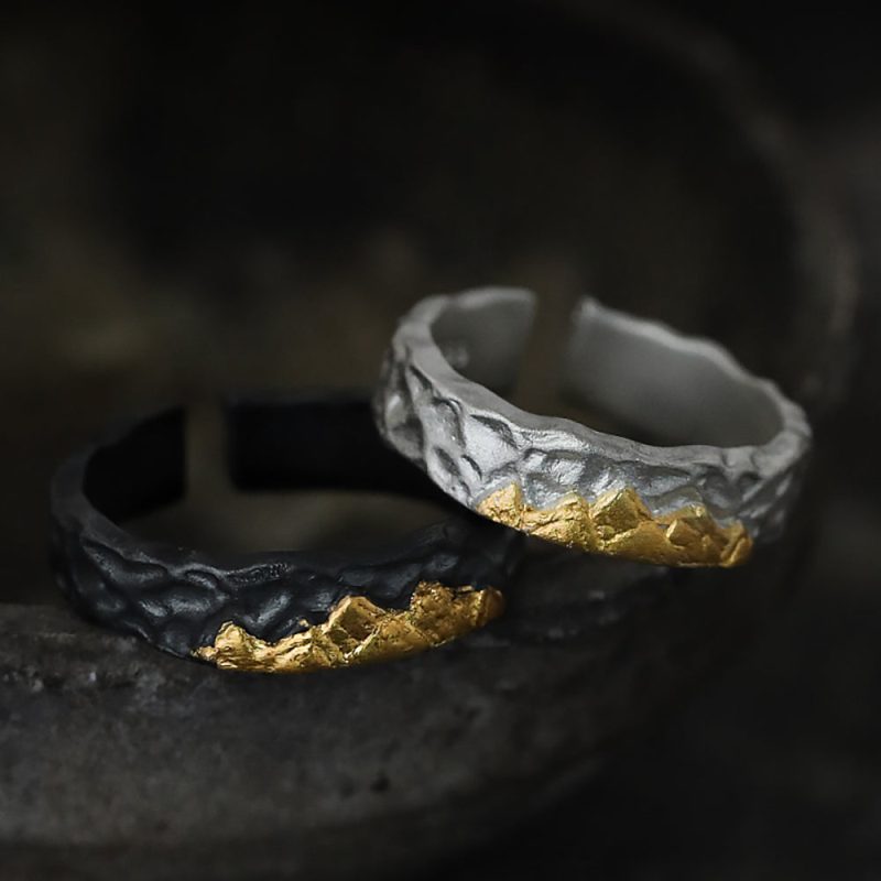 Eternal Peaks Silver and Gold Ring - Image 6