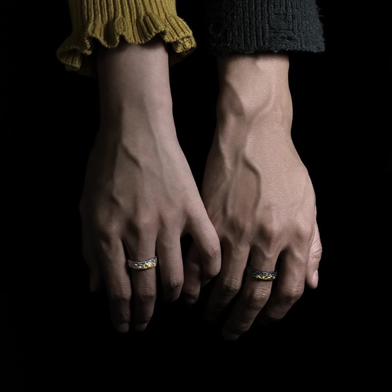 Eternal Peaks Silver and Gold Ring - Image 2