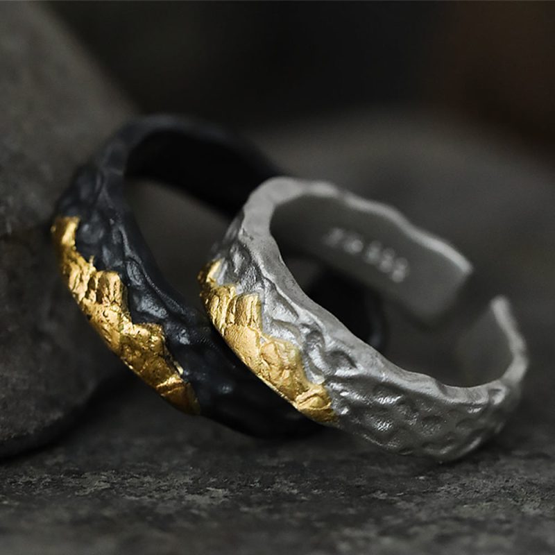 Eternal Peaks Silver and Gold Ring - Image 3