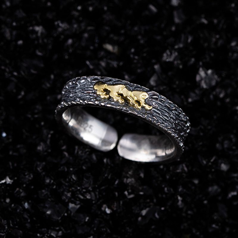 Guardian Spirit Silver and Brass Ring Handcrafted for Protective Energy - Image 4