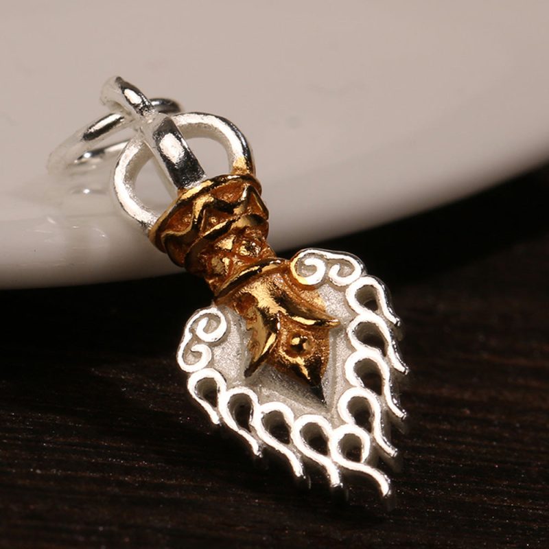 Wealth Energy Sterling Silver Tibetan Charm Keychain - Image 8