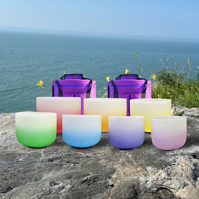 EXQUISITE IN Serenity Crystal Singing Bowl  - 7 Chakra Gradient Healing Bowls - Image 2