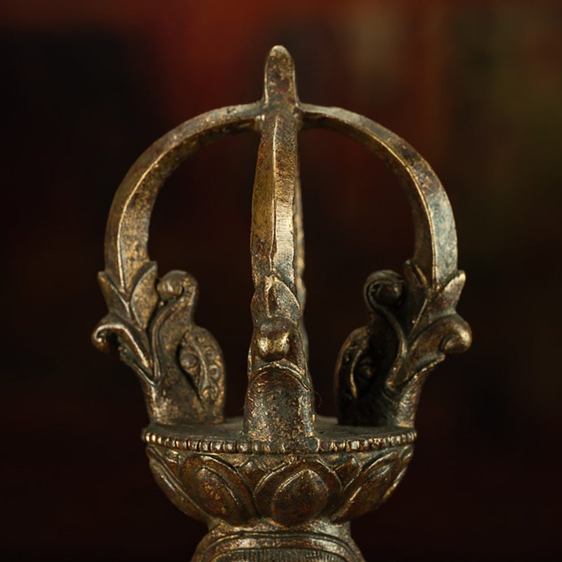 Ming Dynasty Tibetan Antique Vajra Bell Ritual Artifact from Sera Monastery - Image 5