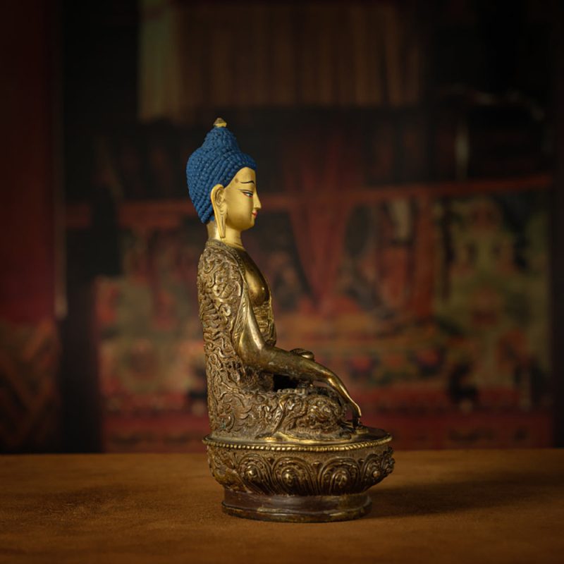 Antique Bronze Shakyamuni Buddha Statue - Timeless Serenity - Image 8