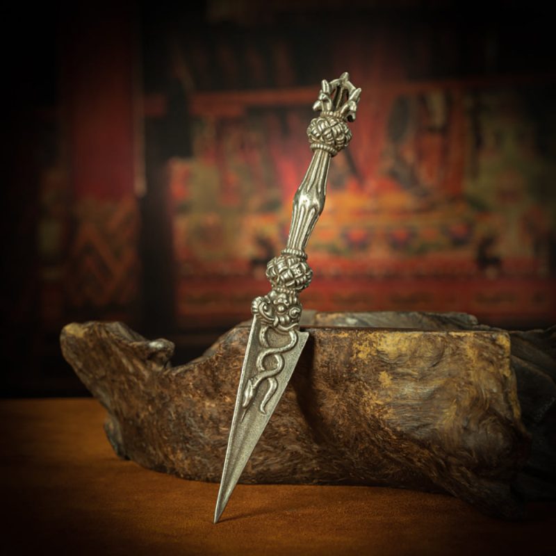 Antique Vajra Ritual Dagger – Old Cold Iron, Sacred Sakya Relic - Image 6