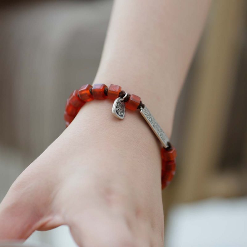 Lucky Energy Agate Silver Bracelet - Image 5