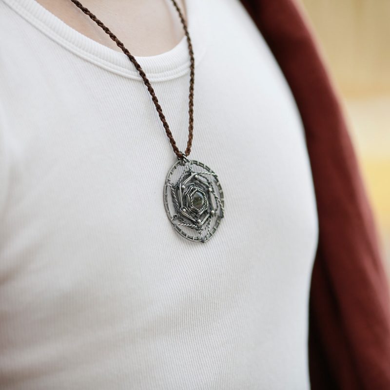 Healing Energy Mandala Crystal Quartz Silver Pendants - Image 5