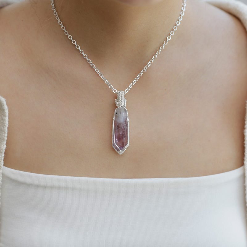Love Energy Amethyst Silver Pendants - Image 4