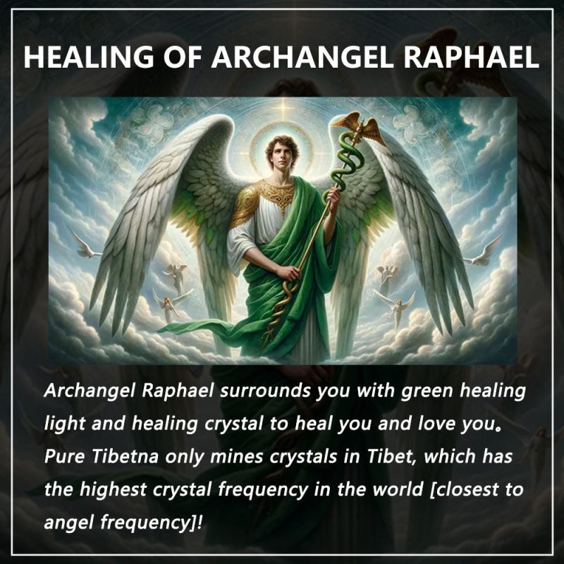 Healing of Archangel Raphael Tibetan Angel Quartz Crystal EXQUISITE IN Protection Healing - Image 3