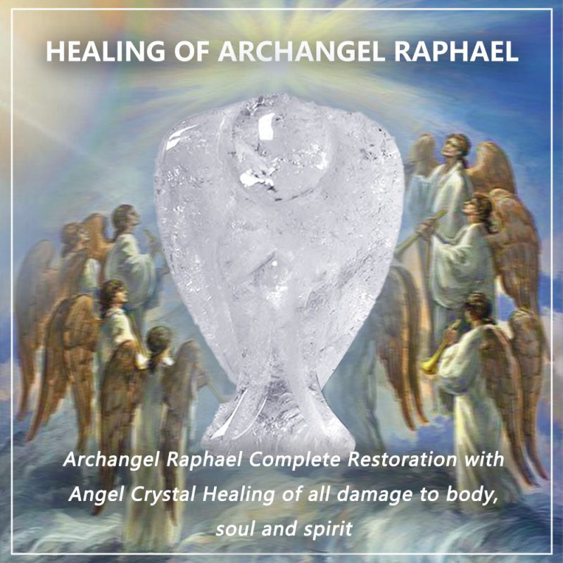 Healing of Archangel Raphael Tibetan Angel Quartz Crystal EXQUISITE IN Protection Healing - Image 2